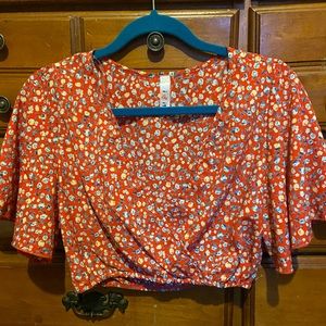 Women’s red crop top